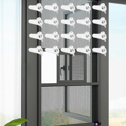  Clips De Retenue Pour Moustiquaire - 20 Pièces Quincaillerie Fixation Moustiquaire Avec Vis,Clips Sécurisés Pour Contre-fenêtre - Pour Maison Appartement Dortoir Salon Chambre Bureau Cuisine Salle De