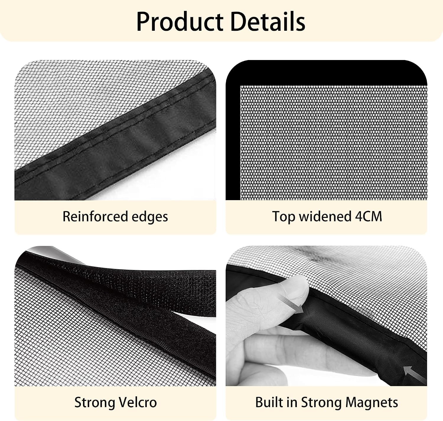  Mosquito Net Door Window 93 X 123 Cm Magnetic Mosquito Net Without Drilling Easy To Install For Home Windows, White