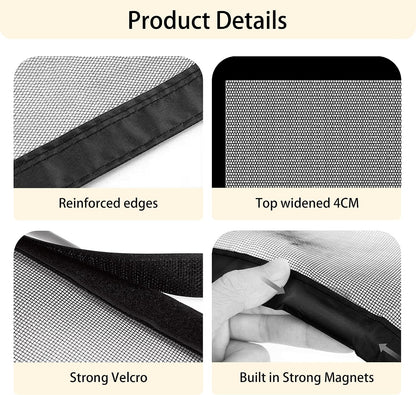  Mosquito Net Door Window 93 X 123 Cm Magnetic Mosquito Net Without Drilling Easy To Install For Home Windows, White