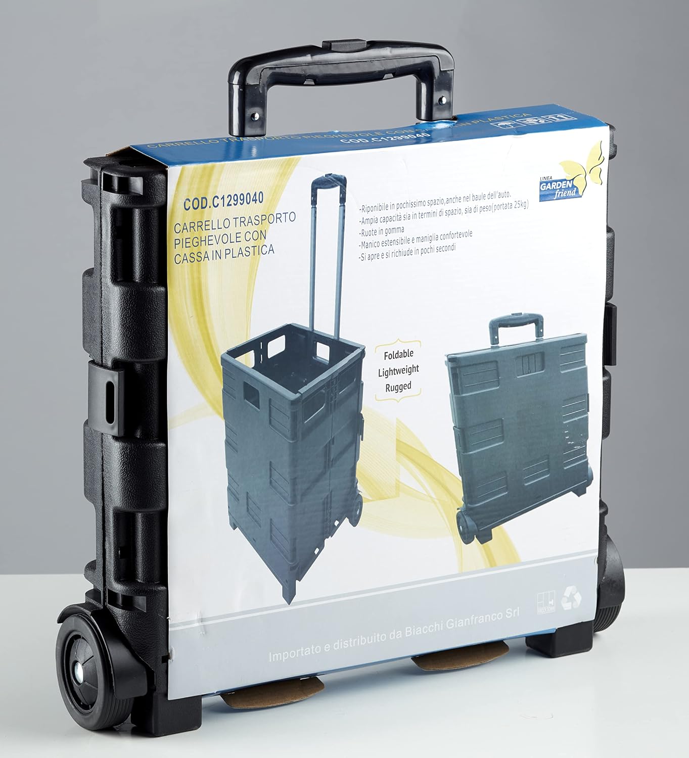  Linea Garden Friend C1299040 Chariot Transport, Noir, 38 X 33 X 36 CM