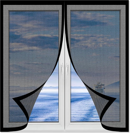  Mosquito Net Window 117 X 165 Cm Adjustable Mosquito Net With Powerful Magnets Automatic Closing For Most Types Of Windows, Black